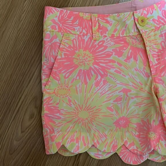 Lilly Pulitzer Pink and Yellow Floral Shorts - Picture 3 of 8